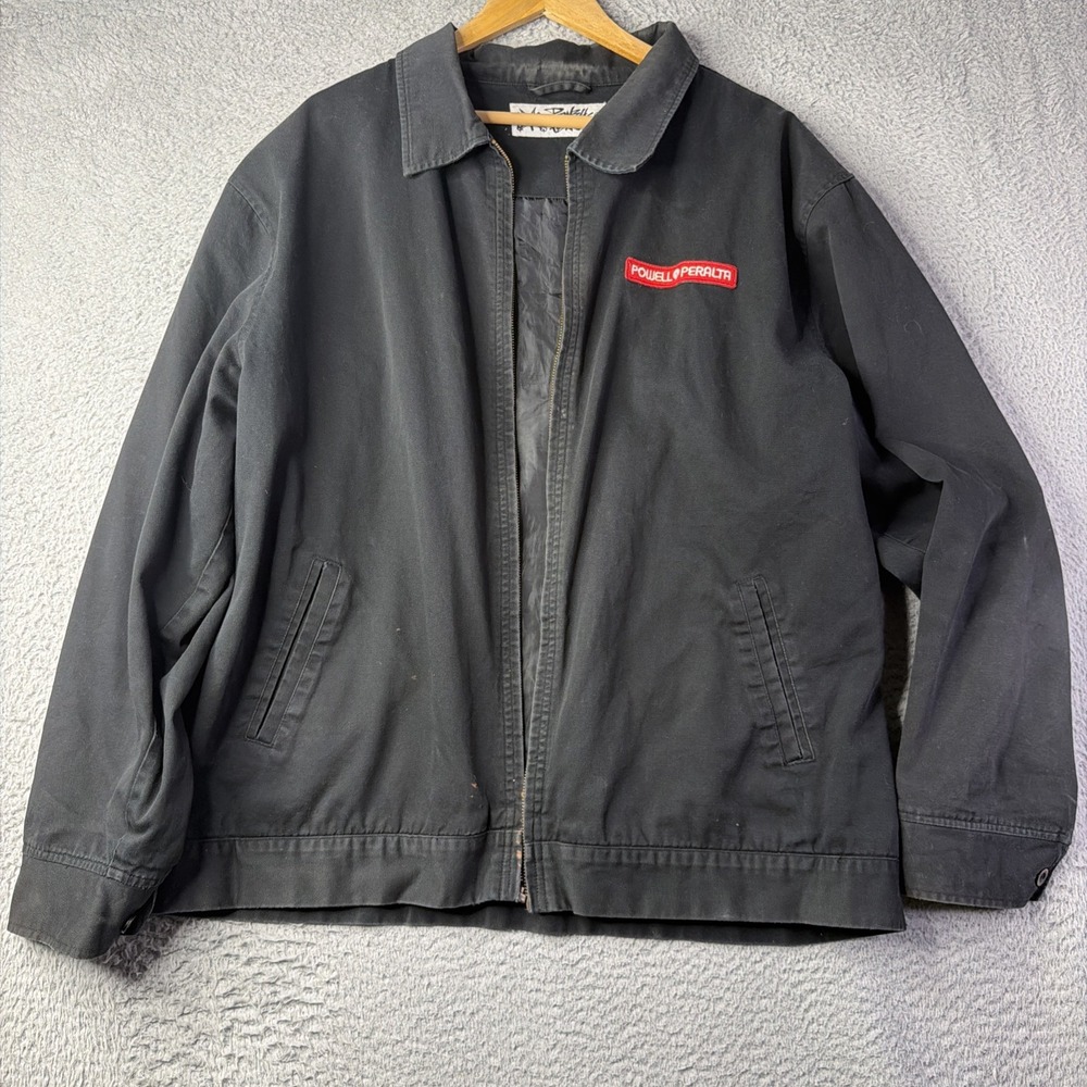 Powell Peralta Skateboard 2XL Vintage distressed Shop Jacket missing zip slider